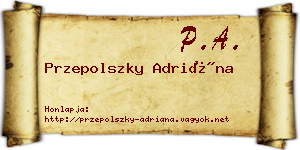 Przepolszky Adriána névjegykártya
